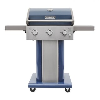 Permasteel 3 burner grill with folding side shelves