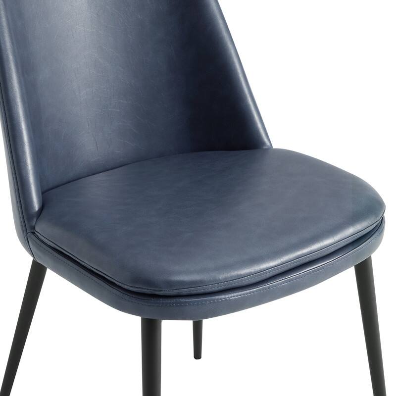 Ariel Mid-Century Upholsteried Dining Chair with Metal Legs Set of 2