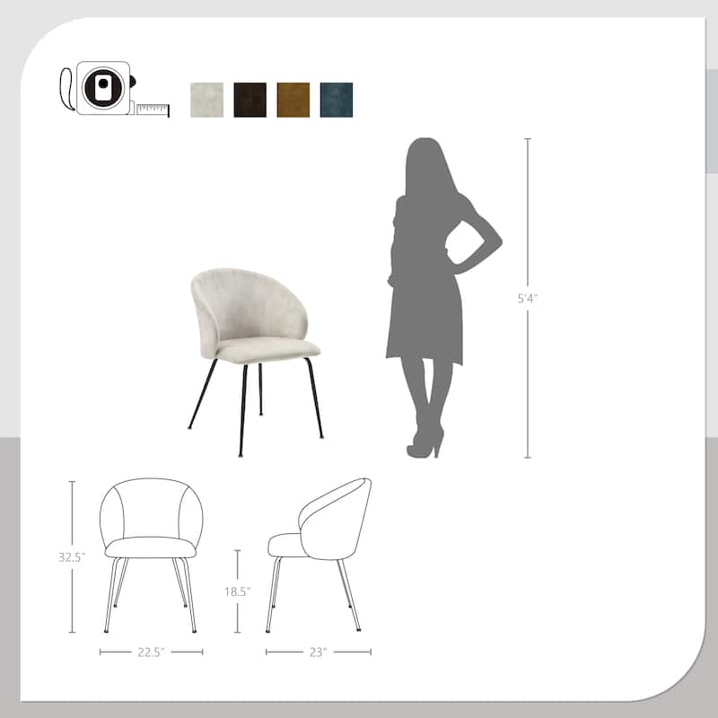 Dalston Velvet Dining Chair (Set of 2)