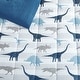 preview thumbnail 3 of 5, Dinosaur Chambray Navy/Blue/Gray Soft Microfiber Comforter Set