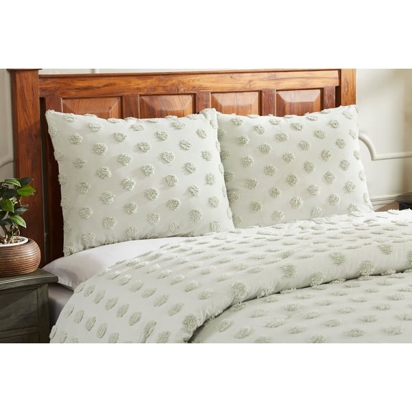 Shop Better Trends Athenia Collection In Polka Dot Design 100 Cotton Tufted Chenille Comforter On Sale Overstock 25762271