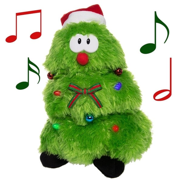 slide 2 of 5, Tadpoles Simply Genius Singing Dancing Christmas Tree,12" Stuffed Animal Christmas Tree - Multi