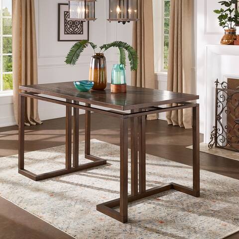Kai Rectangular Counter Height Dining Table with Storage by iNSPIRE Q Classic