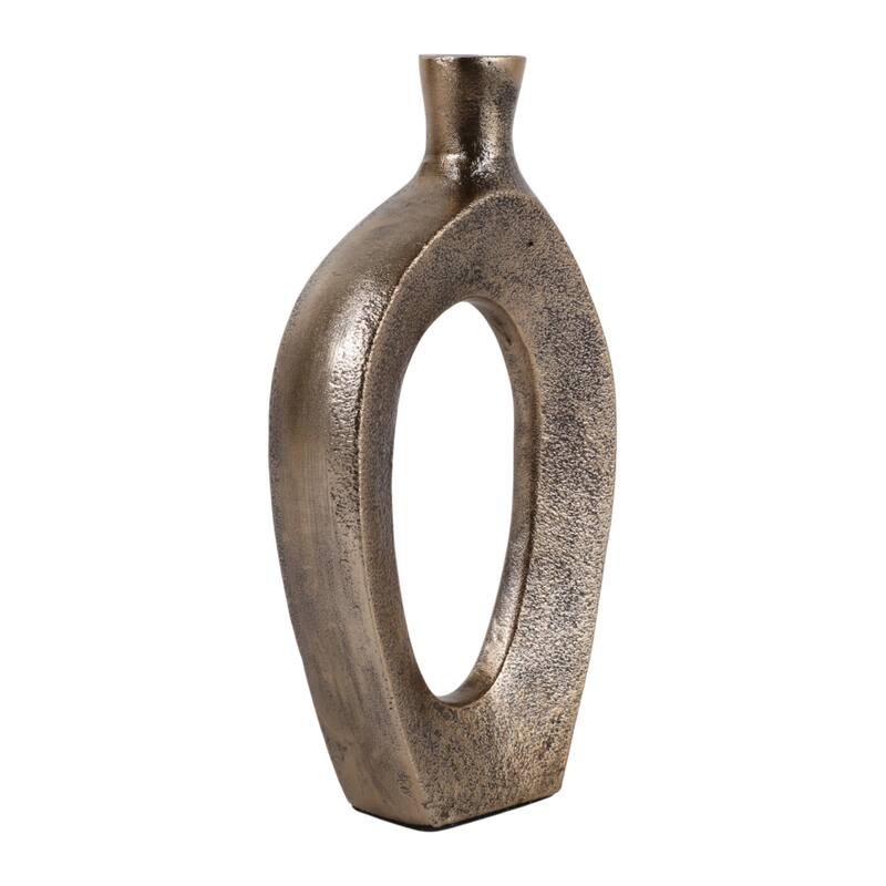 Modern Metal Open Cut Out Bud Vase - Tall Flower Vase