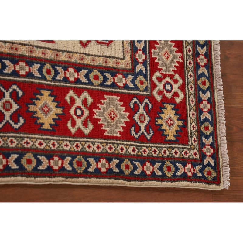 Kazak Oriental Accent Rug Hand-Knotted Wool Carpet - 3'5"x 4'9"