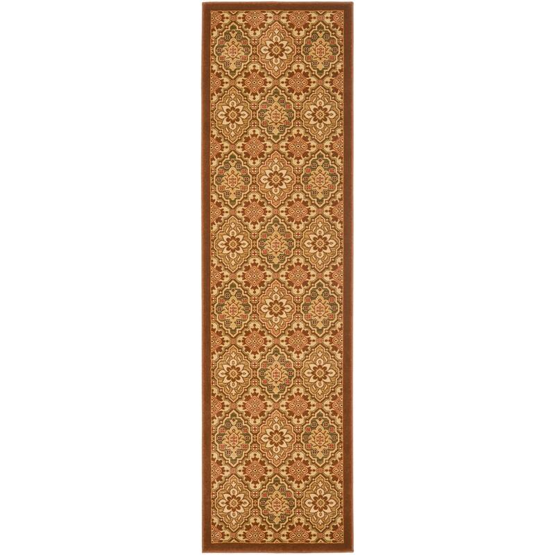 SAFAVIEH Treasures Trudel Oriental Rug - 2'2" x 8' Runner - Brown/Creme