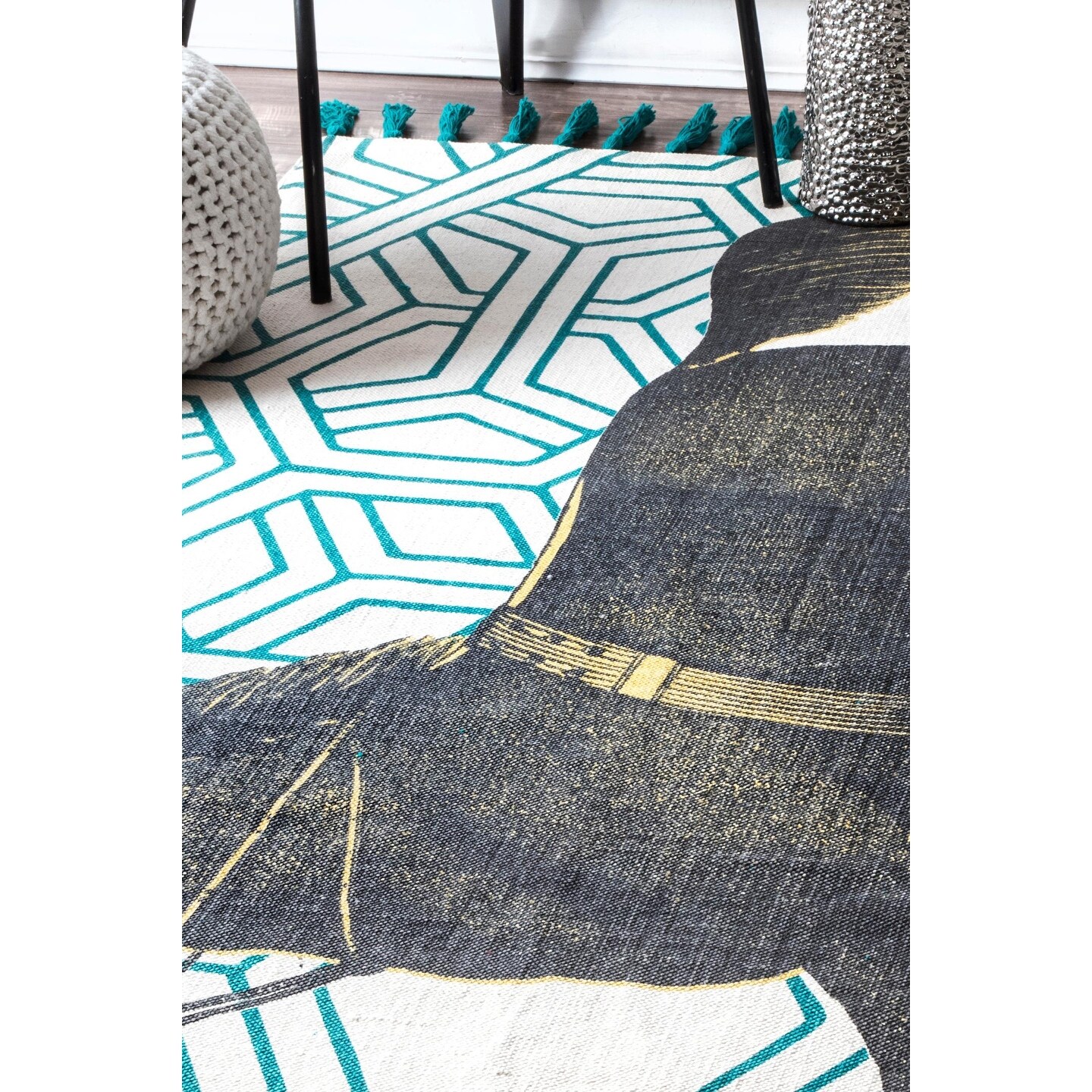 nuLOOM Handmade by Thomas Paul Cotton Printed Mare Tassel Area Rug ...