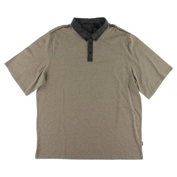 Shop Sean John Mens Big Tall Polo Melange Button Down Collar