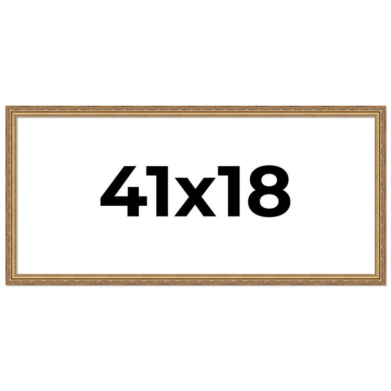 41x18 Frame Red Solid Wood Picture Frame Width 1.75 Inches | Interior Frame Depth 1 13/16 Inches
