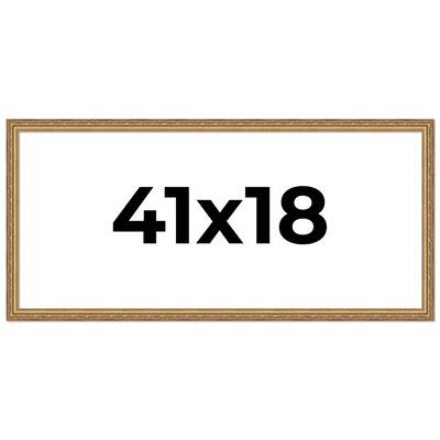 41x18 Frame Red Solid Wood Picture Frame Width 1.75 Inches | Interior Frame Depth 1 13/16 Inches