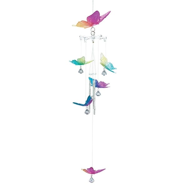 Natural Rainbow Butterfly Windchime