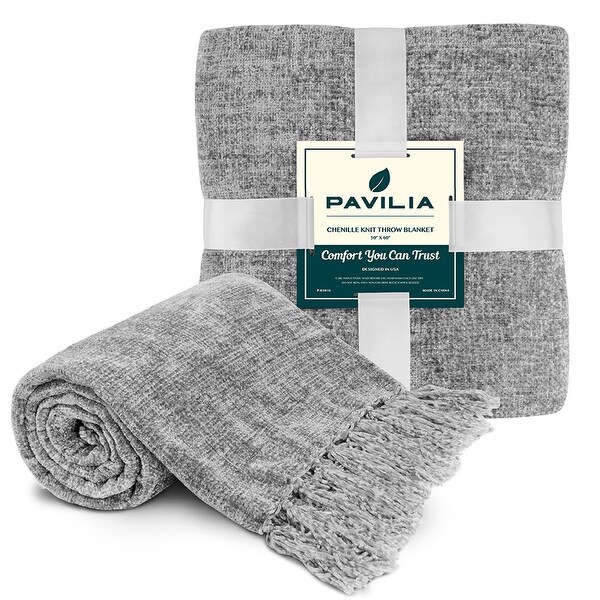 Charcoal chenille hotsell throw
