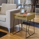 preview thumbnail 15 of 16, Omer Modern 18-inch Metal 1-Drawer Side Table by Furniture of America Champagne