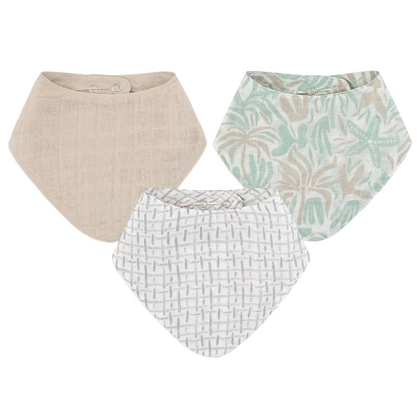 slide 2 of 50, Crane Baby 3-pc. Bib Set Beach Life