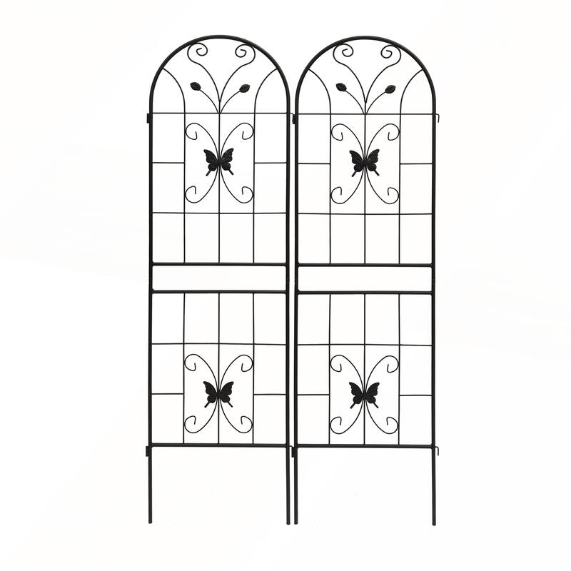 2 Pack Metal Garden Trellis 71in x 19.7in Rustproof Trellis