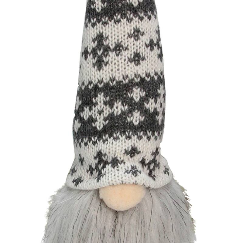 6.25" Gnome Head with Hat Hanging Christmas Ornament