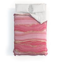 Utart Blush Pink And Gold Marble Stripes Made To Order Full Comforter ...
