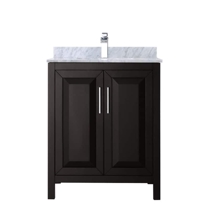 Wyndham Collection Daria 30" Free Standing Single Vanity Set with MDF