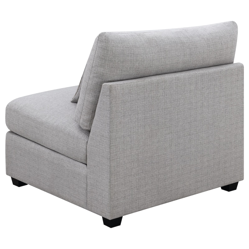 Cambria Contemporary Upholstered Armless Chair Grey