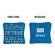 preview thumbnail 2 of 2, Detroit Football Blue Dual Sided Cornhole Bags