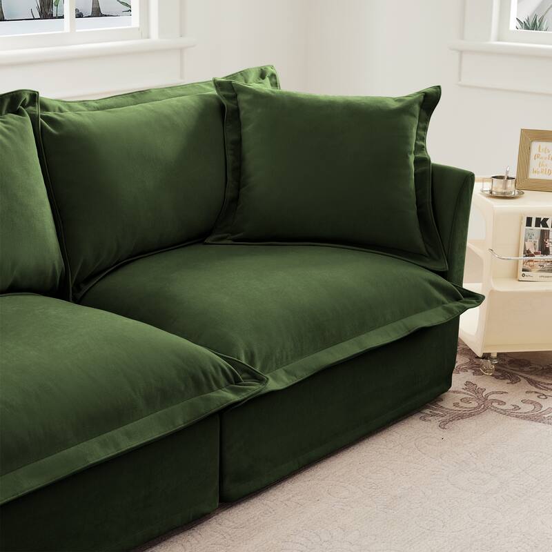 83.4″ Chenille Modular 3-Seater Sofa with Washable Covers & 300 lb Capacity