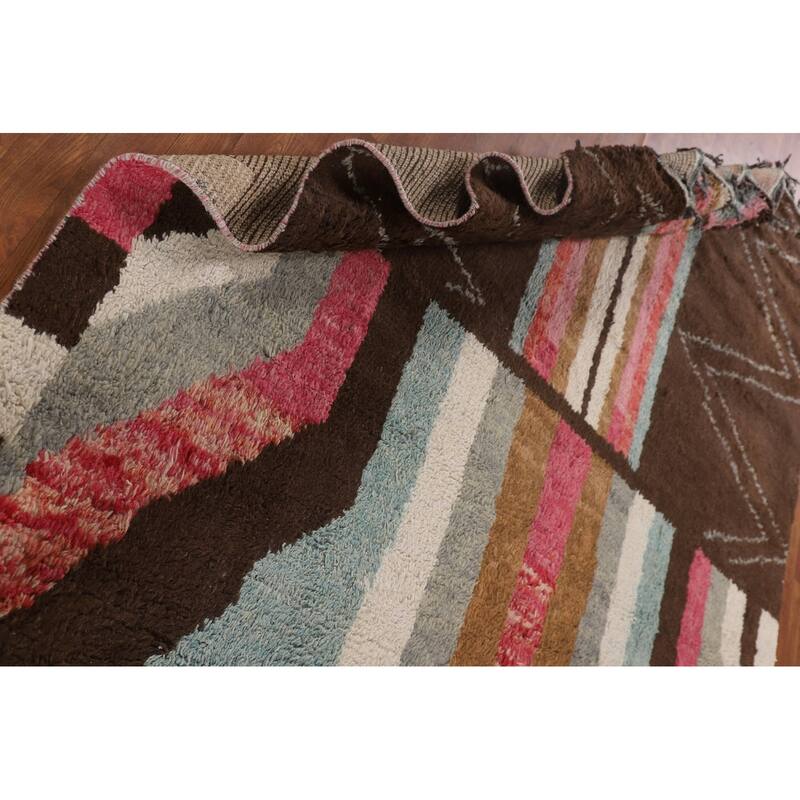 Moroccan Oriental Area Rug Handmade Wool Carpet - 8'2" x 10'7"