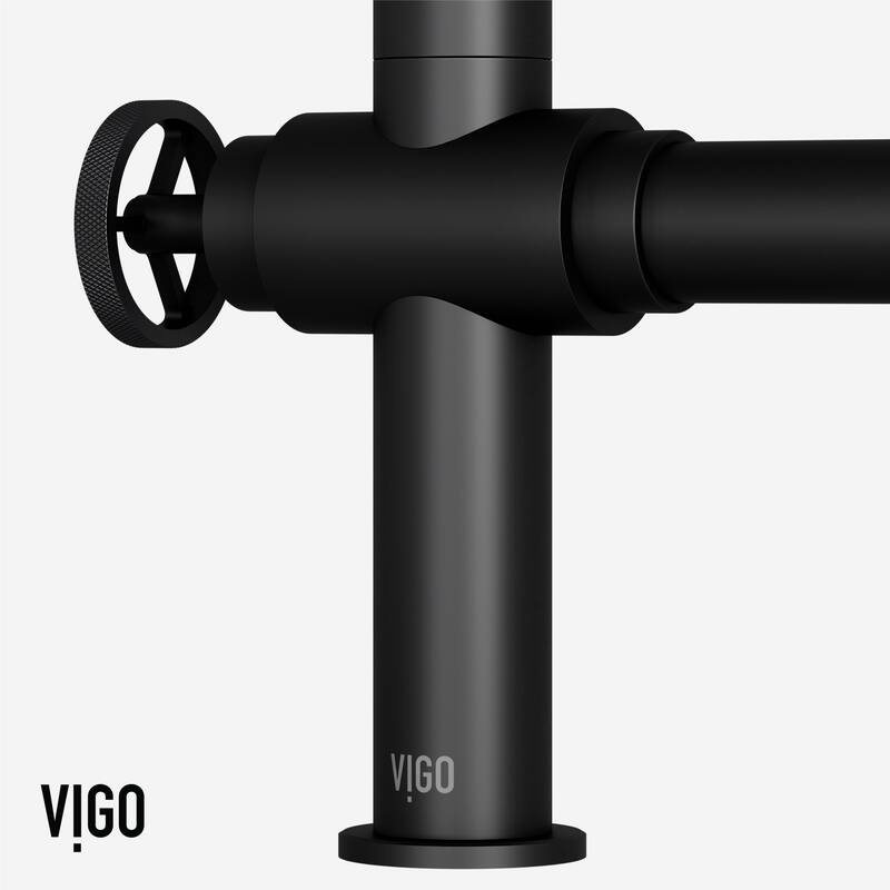 VIGO Cass 13" H Widespread Pull-Out Sprayer Kitchen Faucet