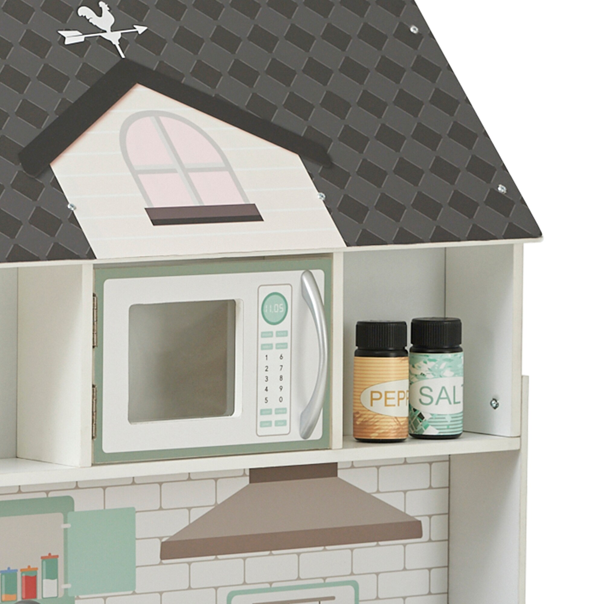 Teamson kids wonderland ariel 2 in 1 doll house & play kitchen sales