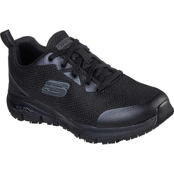 Shop Skechers Women�s Work Arch Fit SR Sneaker Black