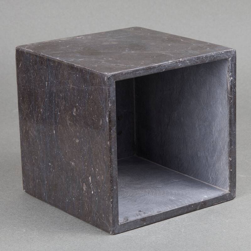 Creative Home Charcoal Marble Tissue Box Holder, Tissue Box Cover - Dark Grey