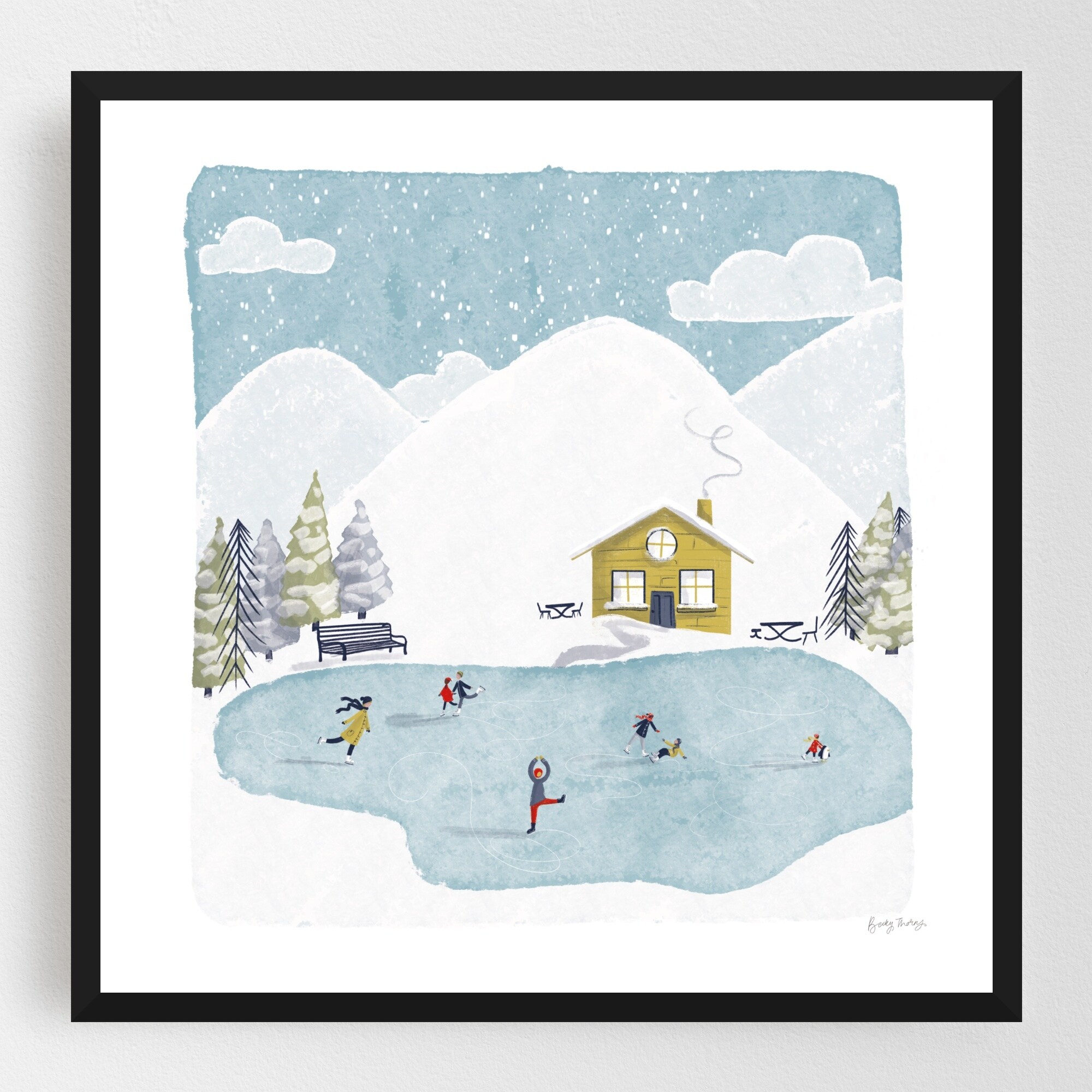 Shop Mountains Nature Sports Winter Framed Wall Art Print