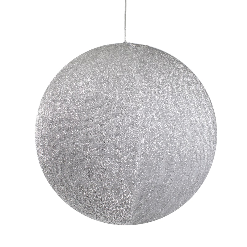 19.5" Tinsel Inflatable Christmas Ball Ornament Outdoor Decoration - Red