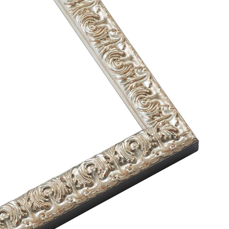 19x13 Frame Silver Versailles Ornate Solid Wood Picture Frame | 1 Inch