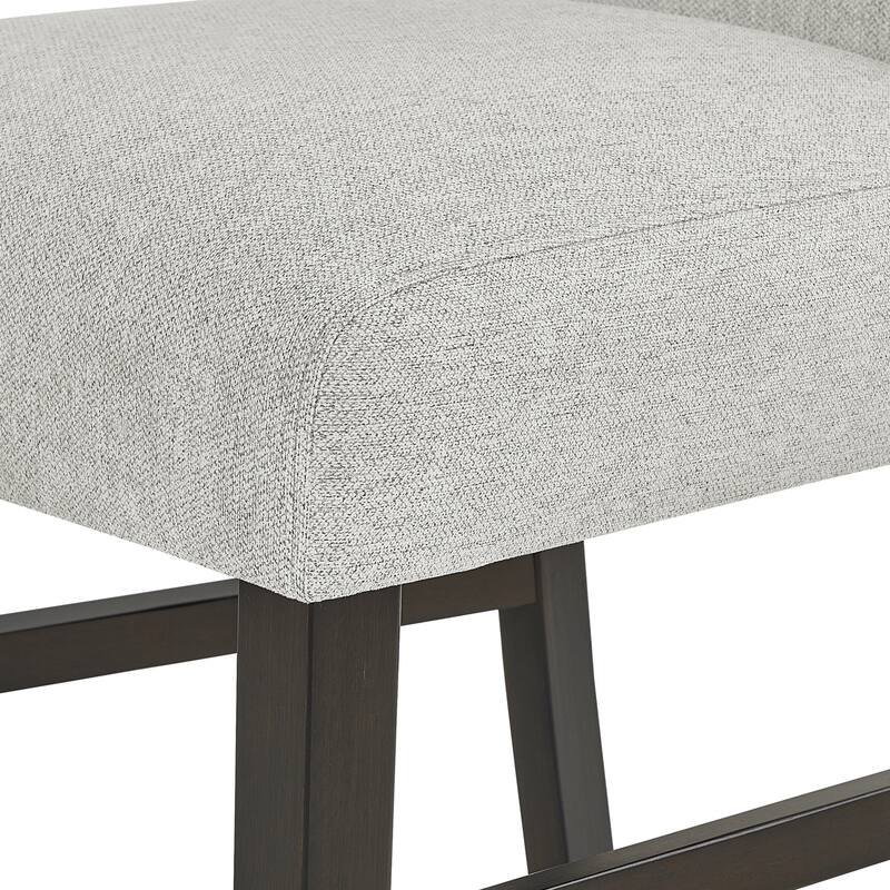 Roundhill Furniture Cavira Modern Upholstered Counter Height Stools, Set of 2, Gray
