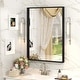 preview thumbnail 31 of 78, Extra Large Metal Frame Wall Mirror Black Tempered Glass for Bathroom 24x32