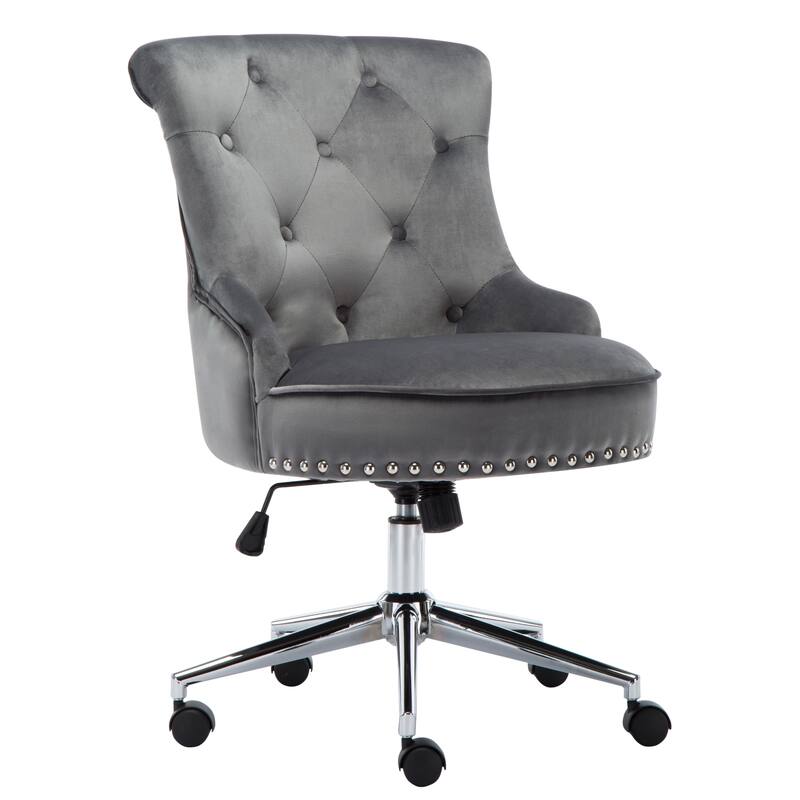 Porthos Home Jaron Office Chair - Tufted Wingback & Velvet Upholstery