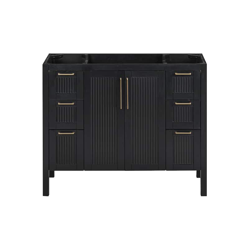 Luka Bathroom Vanity Only in Black Oak - 42"W x 21.5"D x 34"H