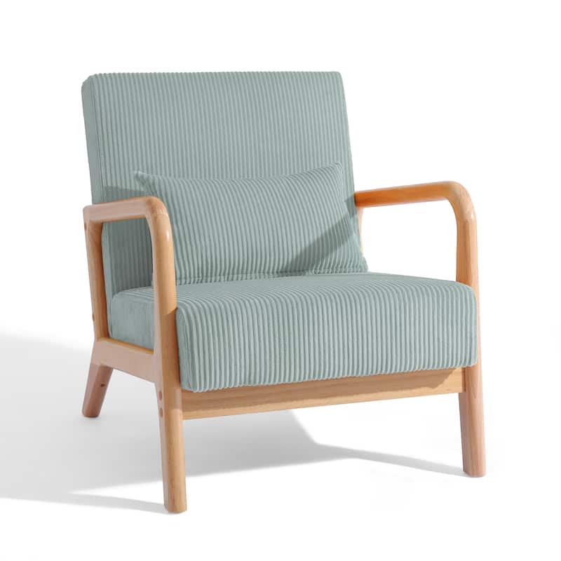 Set of 2 Mid-Century Upholstered Accent Chair with Cushion