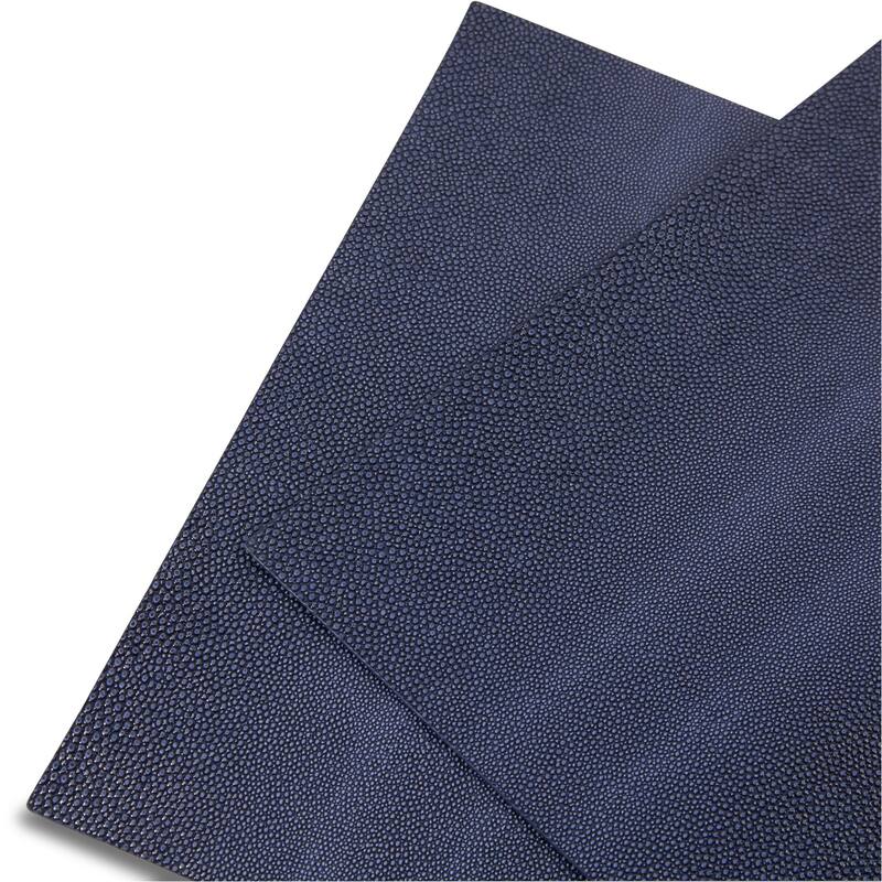 Dainty Home Lucerne Premium Vegan Patent Leather Reversible 2 Pattern Rectangular Placemat Set Of 4