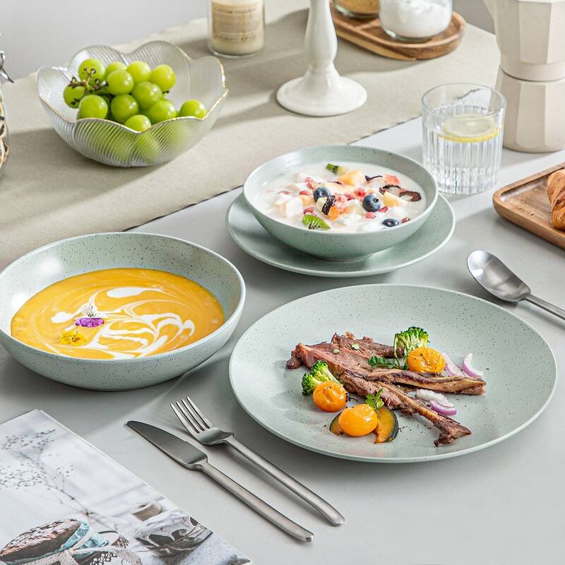 vancasso SABINE Stoneware Speckled Glaze Dinnerware Set