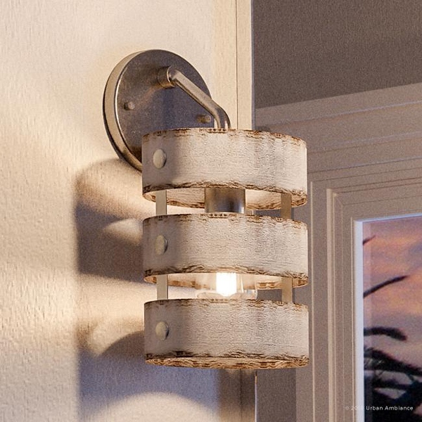 Galvanized bathroom light fixtures on sale