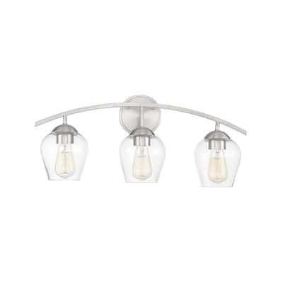 Meridian M80032 3 Light 24" Wide Bathroom Vanity Light with Clear