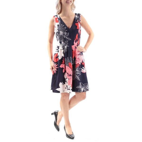 vince camuto navy floral dress