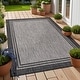 preview thumbnail 5 of 9, Washable Bordered Indoor Outdoor Rug for Patio, Deck, Porch