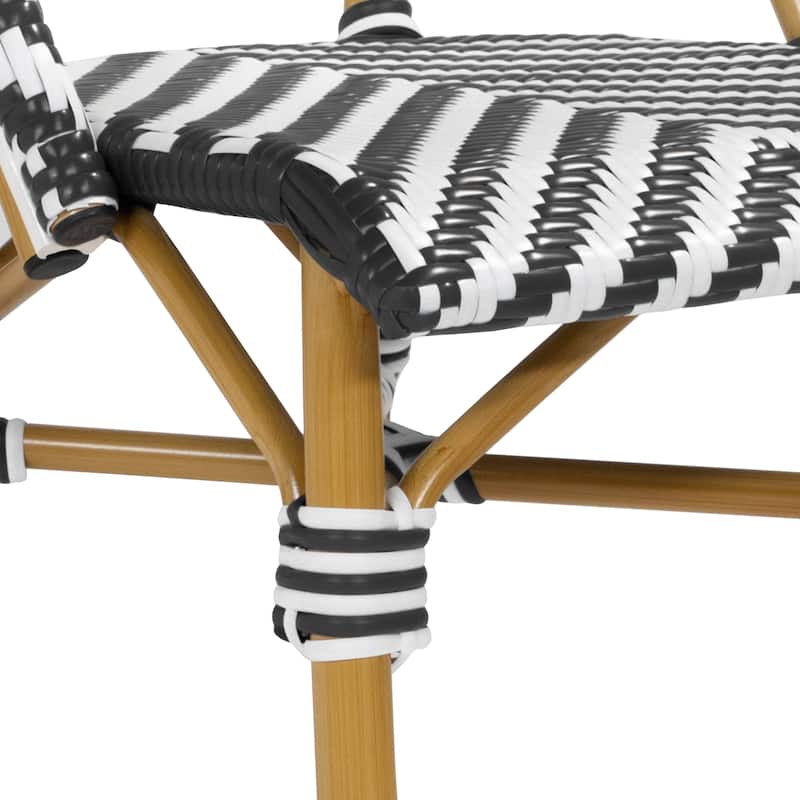 Irene French Chevron Wicker Patio Dining Chairs by Furniture of America