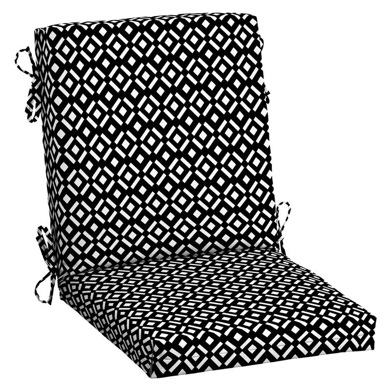 ARDEN Outdoor Midback Chair Cushion, 18 x 16.5 - Demi Geo