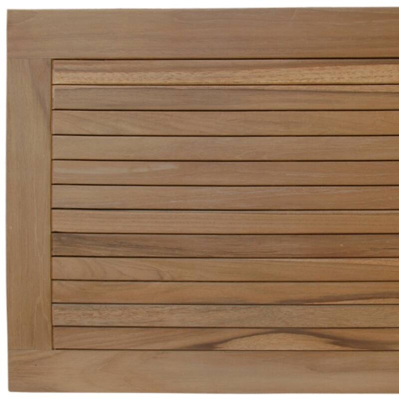 HomeRoots Natural Teak 39" Shower Mat