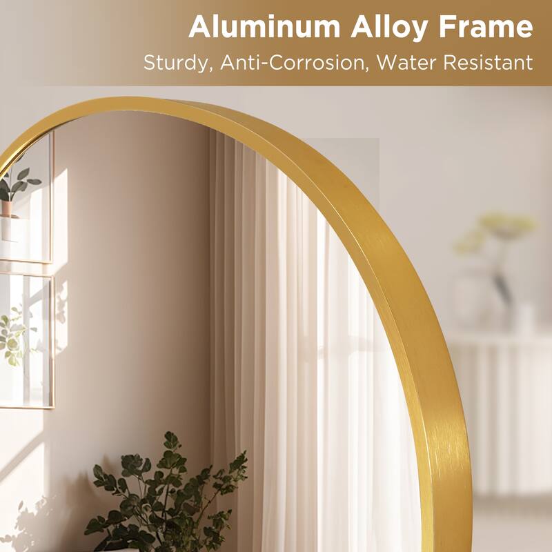 Irregular Aluminum Alloy Framed Asymmetrical Wall Mirror with Functional Charm