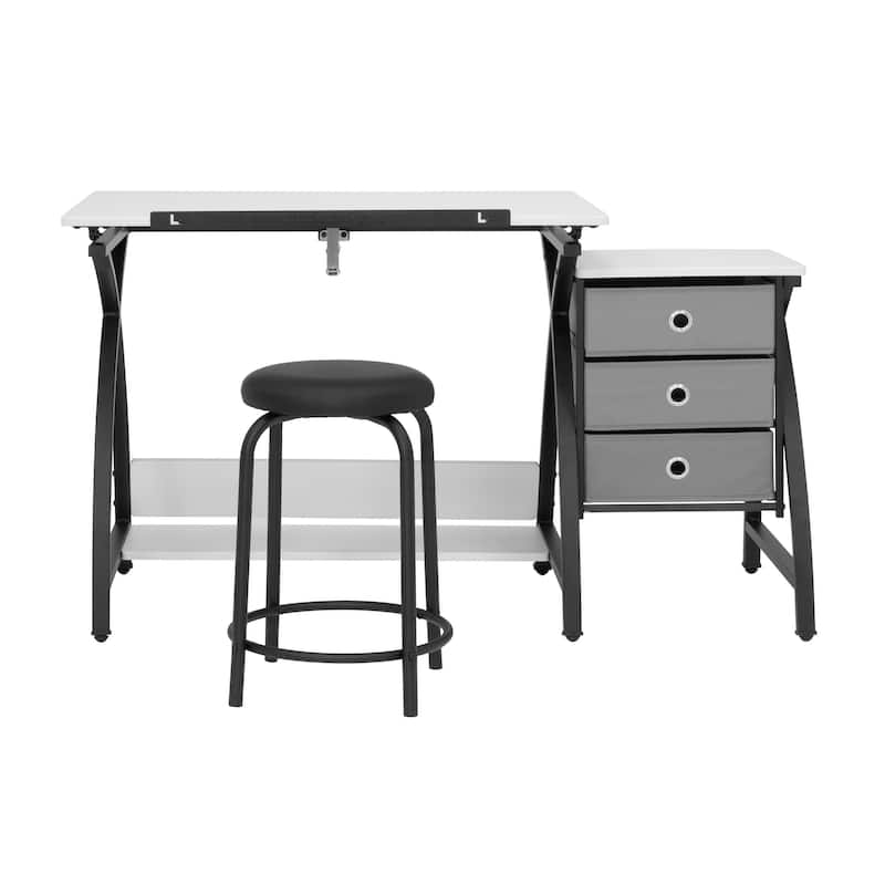 Studio Designs 2-Piece Comet Plus Drafting Table and Stool Set