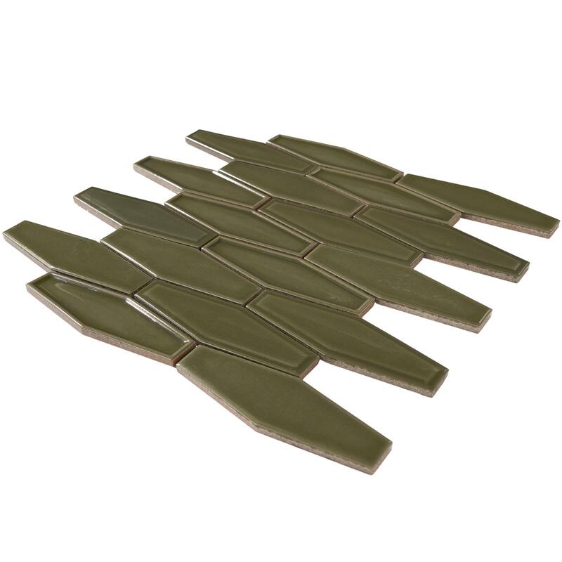 Honeycomb 1.5" x 4.9" Glossy Porcelain Mosaic Tile